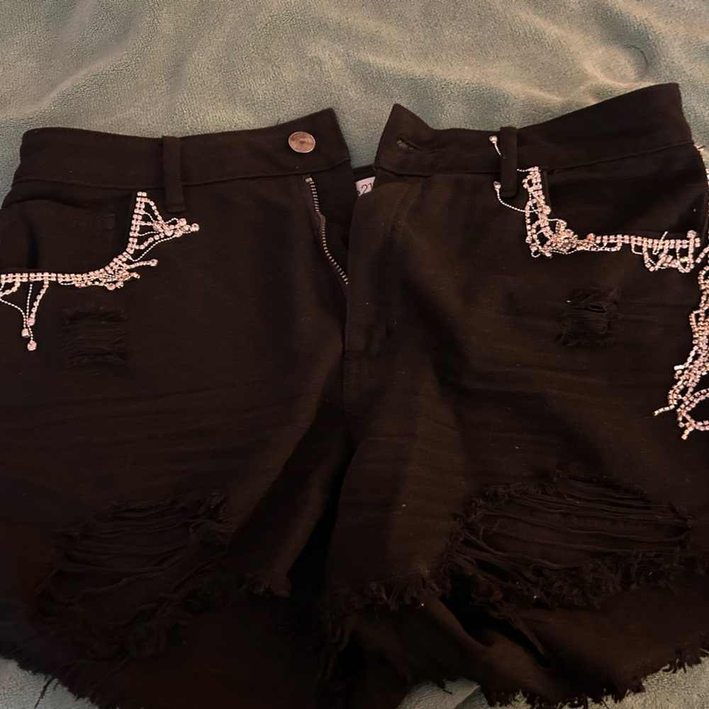 Rue 21 Black fringe shorts